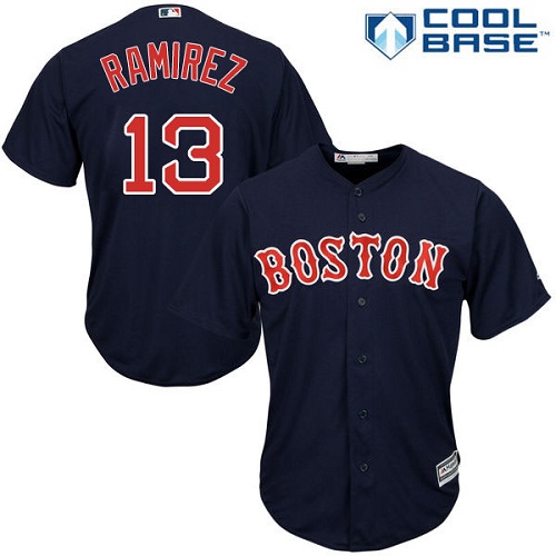 Red Sox #13 Hanley Ramirez Navy Blue Cool Base Stitched Youth MLB Jersey